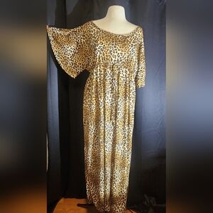 3X ANIMAL PRINT MAXI DRES NWOT